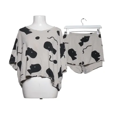 Pyjama (Beige, Zwart) van Monki Katoen, Elastaan