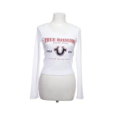 Långärmad t-shirt (Vit) från True Religion Elastan, Polyester, Viskos
