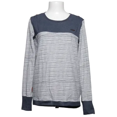 T-shirt à manches longues (Bleu, Blanc) de Alife and Kickin Coton, Polyester