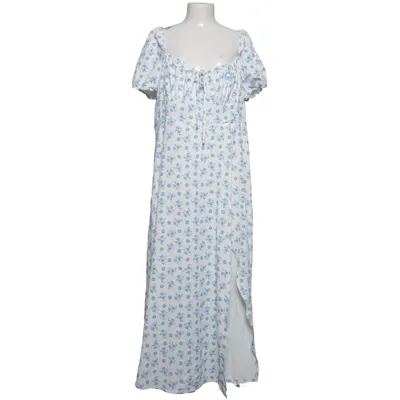 Maxikjole (Hvid, Blå) fra The Style Elastan, Polyester