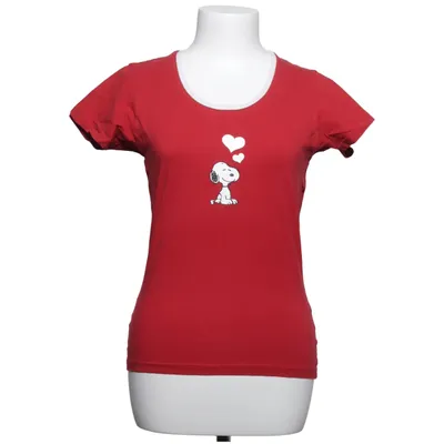 T-shirt (Rød, Hvid) fra Snoopy Bomuld, Elastan