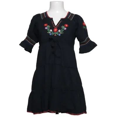 Dress (Black, Multicolored) from Uttam London Cotton