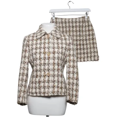 Tailleur jupe (Blanc, Marron) de Guy Rover Acrylique, Polyamide, Polyester, Laine
