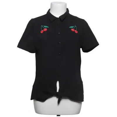 Chemise à manches courtes (Noir) de Pussy Deluxe Coton, Élasthane