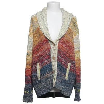 Cardigan (Blue, Yellow, Multicolored) from Pilcro Acrylic, Cotton, Polyester