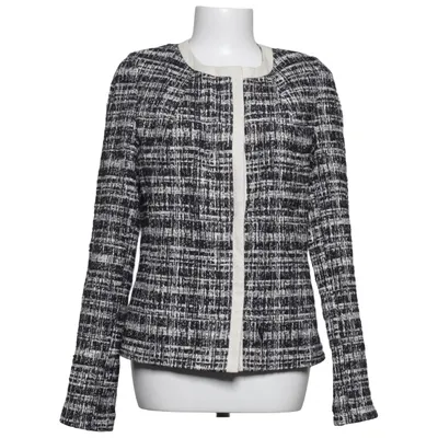 Blazer (Black, White) from Alesýa Cotton, Polyester, Viscose
