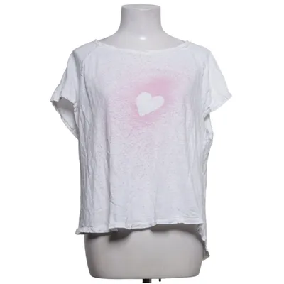 T-shirt (Vit, Rosa) från Rabens Saloner Ekologisk bomull