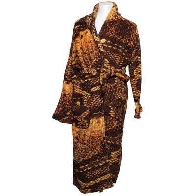 Bathrobe (Brown, Beige) from NewHome Polyester