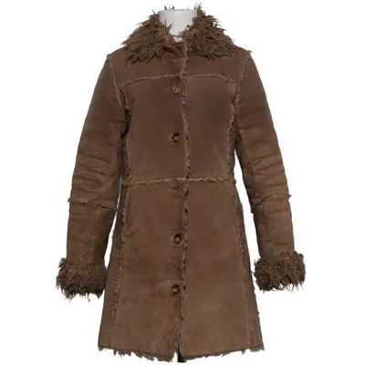Veste longue en cuir (Frida) de Lipp Acrylique, Cuir