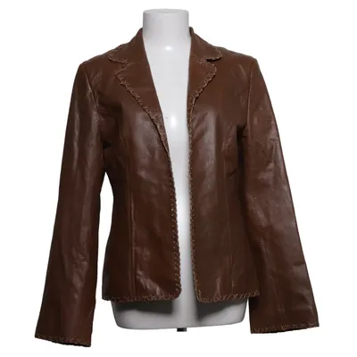 Läderjacka (Brun) från Hennes Collection Skinn, Polyester