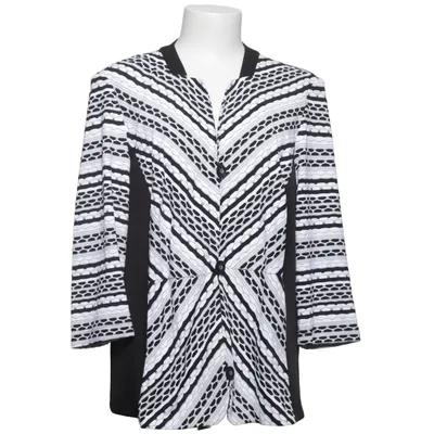 Cardigan (Noir, Blanc) de Godske Élasthane, Fibre métallique, Polyamide