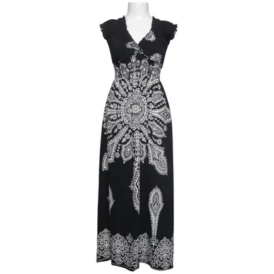 Maxi dress (Black, White) from Vivo Modo Elastane, Polyester