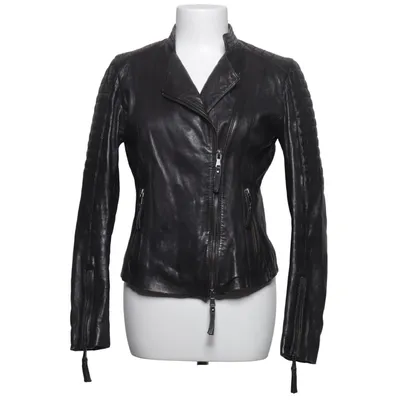 Veste de motard (Noir) de Be Edgy Coton, Élasthane, Cuir