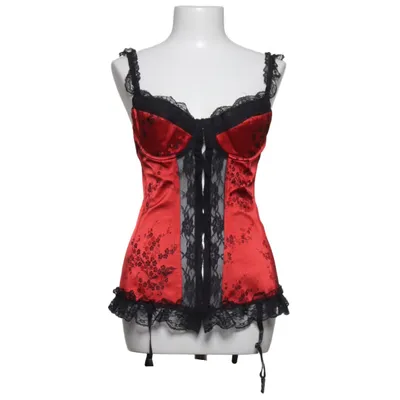 Corset (Red, Black) Elastane, Polyester