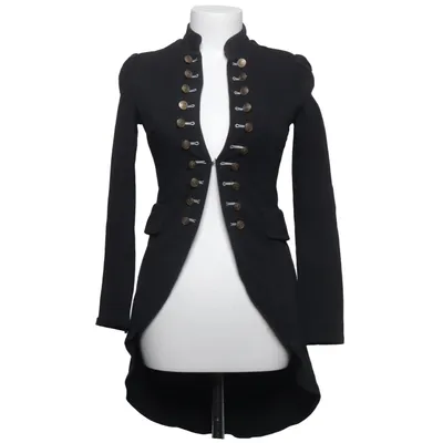 Tailcoat jacket (Black) from Voyelles Cotton, Elastane