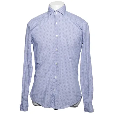 Shirt (Blauw, Wit) van Barba Napoli Katoen