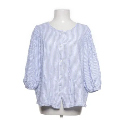 Blouse (Blue, White) from H&M Premium Quality Linen, Viscose