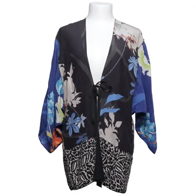 Kimono (Blue, Black, Multicolored) from Zara Woman Polyester, Silk