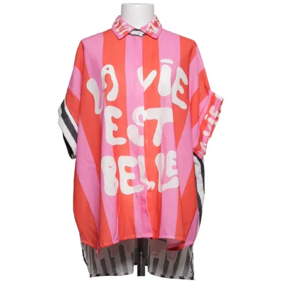 Kortärmad skjorta (Röd, Rosa, Svart, Vit) Linne, Polyester