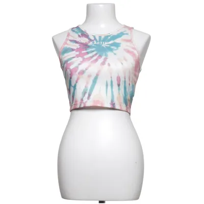 Crop top (Wit, Meerkleurig) van Kaotiko Elastaan, Polyester