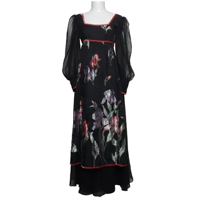 Maxi jurk (Zwart, Meerkleurig) van Kati Acetaat, Polyester
