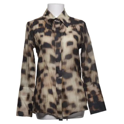 Blus (Beige, Svart, Vit) från Massimo Dutti Bomull, Silke