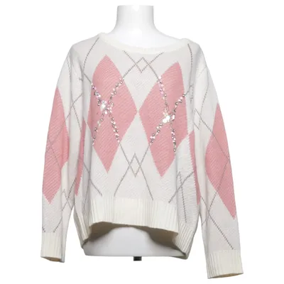 Sweater (Beige, Pink) from Rick Cardona Acrylic, Merino wool