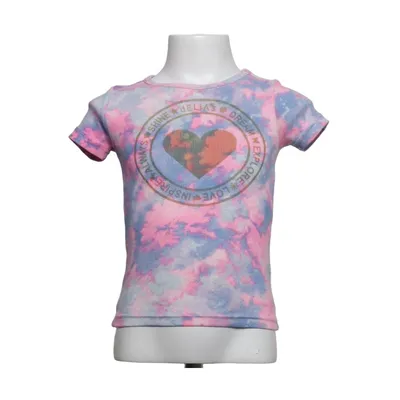 T-shirt (Rosa, Blå, Flerfärgad) från Delias Elastan, Polyester