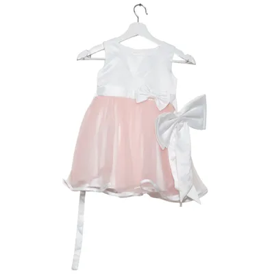 Brudnäbbsklänning (Vit, Rosa) från Little P Bomull, Polyester