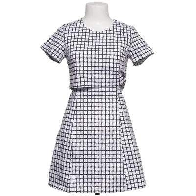 Jurk (Zwart, Wit) van Fashion Union Katoen, Elastaan