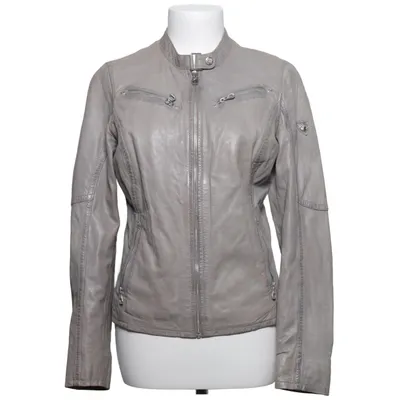Leren jack (Grijs) van Gipsy Katoen, Leer, Polyester