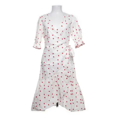 Omlottklänning (Vit, Röd) från Cras Ekologisk bomull, Återvunnen polyester