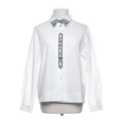 Blouse (White, Green) from Laura Lebek Cotton, Polyester