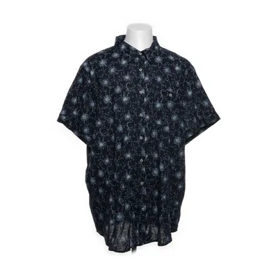 Kortärmad skjorta (Svart, Flerfärgad) från Dressmann Bomull, Linne