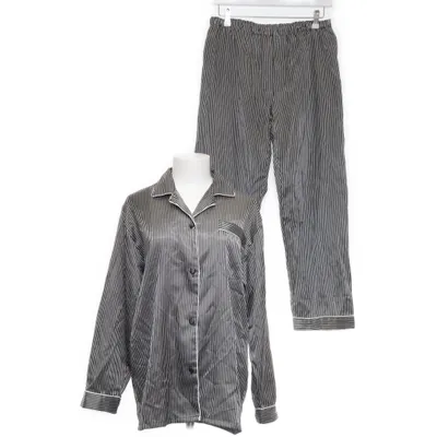 Pyjamas (Svart, Vit) Bomull, Polyester