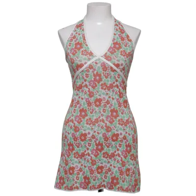 Halterneck dress (White, Multicolored) from Zara Cotton, Polyester, Viscose
