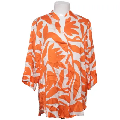 Blouse (Orange, White) from Pink Cherry Viscose