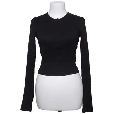 Henley shirt (Zwart) van Bershka Katoen, Modal