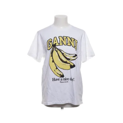 T-shirt (Hvid, Flerfarvet) fra Ganni Økologisk bomuld
