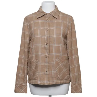 Surchemise (Marron) de Cavaliere Femme Lin, Soie, Laine