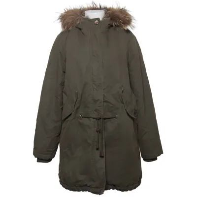 Parka (Groen) van IQ+ Berlin Katoen, Polyamide, Polyester, Konijnenbont, Viscose