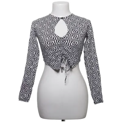 Crop top (Black, White) from Motel Cotton, Elastane