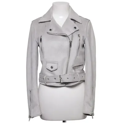 Bikerjacka (Grå) från Zara Basic Outerwear Elastan, Polyester