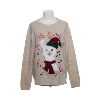 Christmas sweater (Beige, Multicolored) from Yessica Acrylic, Metallic fiber, Polyamide, Polyester