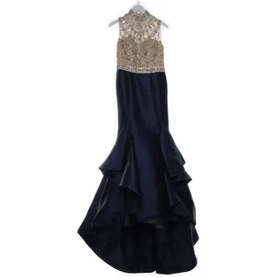 Aftonklänning (Blå, Guldfärgad) från Jovani Polyester