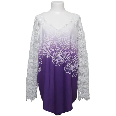 Topp (Lila, Vit) från Rosegal Polyester, Polyuretan