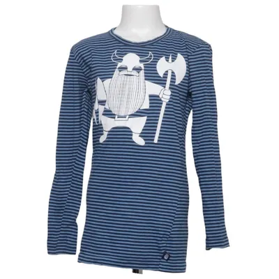 Langærmet t-shirt (Blå) fra Duns Bomuld