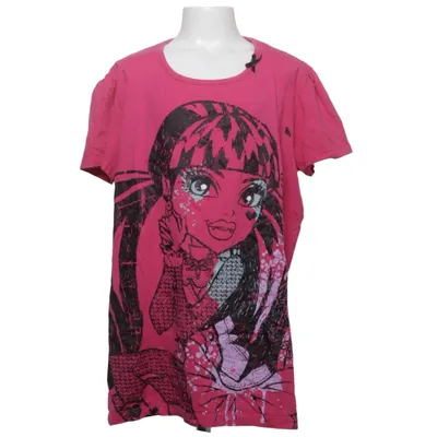 T-shirt (Pink, Sort) fra Monster High Bomuld
