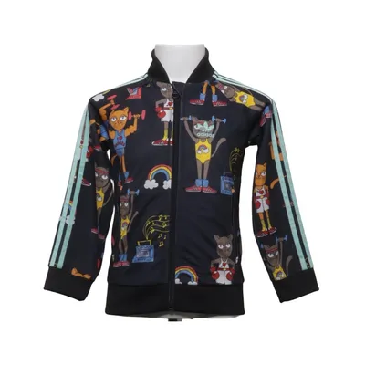 Träningsjacka (Svart, Flerfärgad) från Adidas Mini Rodini Återvunnen polyester