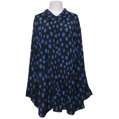 Blouse (Black, Blue) from Selection by Ulla Popken Cupro, Viscose